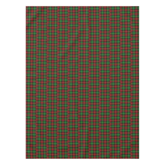 Tartan Scottish Kariert Red Green Rectangle Tischdecke (Vorderseite)