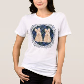Tartan Scottish Terrier Tri-Blend Shirt (Vorderseite)