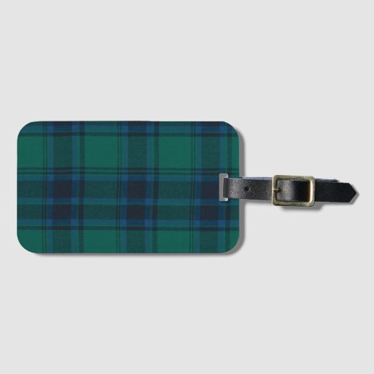 Tartan-Single mit Kartensteckplatz Gepäckanhänger (Vorderseite (Horizontal))