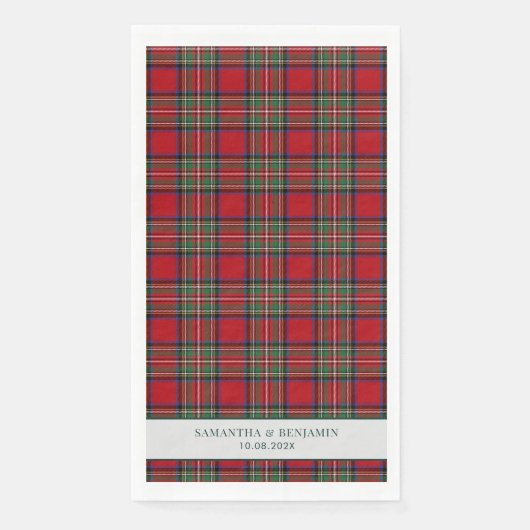 Tartan Stewart Karo Hochzeit Serviette (Vorderseite)