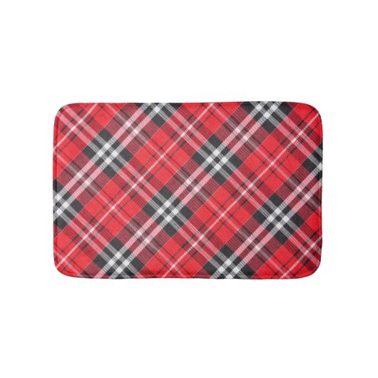 Tartan-Stoffmuster-Musteransicht Badematte (Vorderseite)