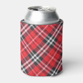 Tartan-Stoffmuster-Musteransicht Dosenkühler (Kanne Vorderseite)