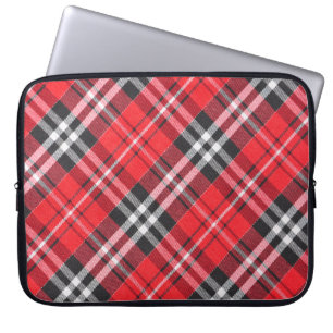 Tartan-Stoffmuster-Musteransicht Laptopschutzhülle