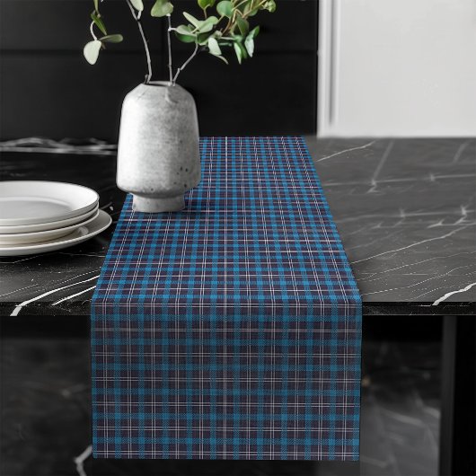 Tartan Style Table Runner in Navy und Blue Großer Tischläufer
