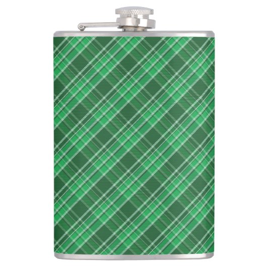 Tartan Swahili Green Kariert Pattern-88675 Flachmann (Vorderseite)