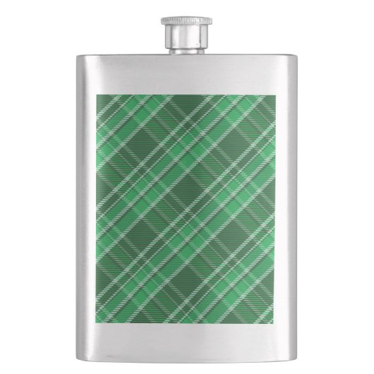 Tartan Swahili Green Kariert Pattern-88675 Flachmann (Vorderseite)