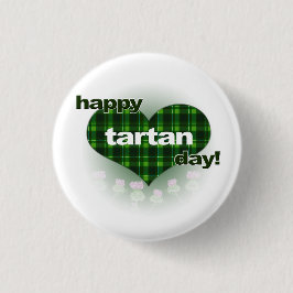 Tartan-Tag "Herz und Disteln " Button