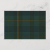 Tartan Teddy Bear Baby Shower Diaper Raffle Begleitkarte (Rückseite)