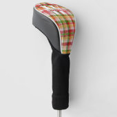 Tartan-Textur Karomuster mit Monogramm Golf Headcover (angewinkelt)