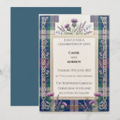 Tartan Thistle Hochzeit Einladung (Vorne/Hinten)