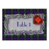 Tartan-Tischnummerkarte - Morrison (Vorderseite (Horizontal))