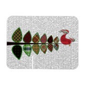 Tartan Tree Illustration Magnet (Horizontal)