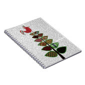 Tartan Tree Illustration Notizblock (Rechte Seite)