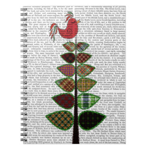 Tartan Tree Illustration Notizblock