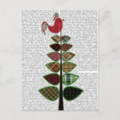 Tartan Tree Illustration Postkarte (Vorderseite)
