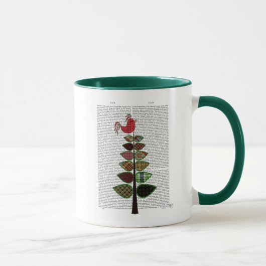 Tartan Tree Illustration Tasse (Rechts)