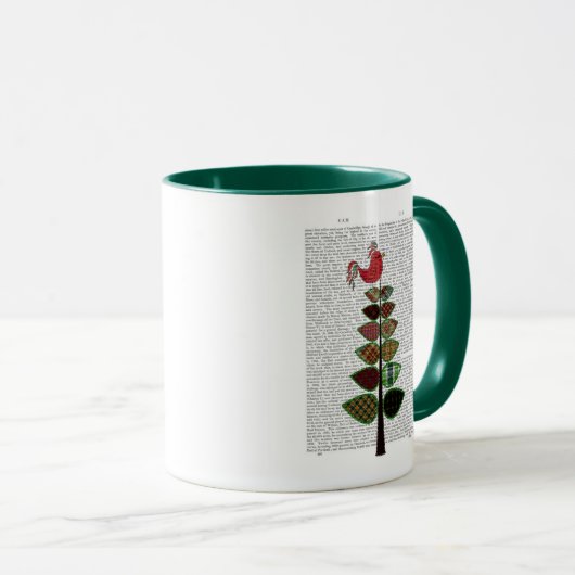 Tartan Tree Illustration Tasse (VorderseiteRechts)