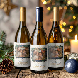 Tartan-Trim-Christmas-Einzelbild-Vorlage ID1141B Weinetikett