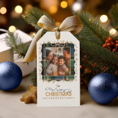 Tartan Trim Christmas One Foto Template ID1141B Geschenkanhänger