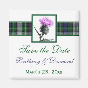 Tartan und Distel, die Save the Date Magneten Magnet