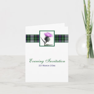 Tartan-und Einladung