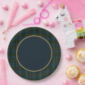 Tartan- und Goldteller Pappteller (Party)