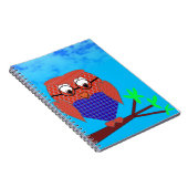 Tartan und Herz Owl Notizblock (Rechte Seite)