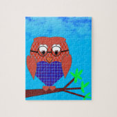 Tartan und Herz Owl Puzzle (Vertikal)