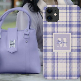 Tartan - und Light Lila - Handy Case