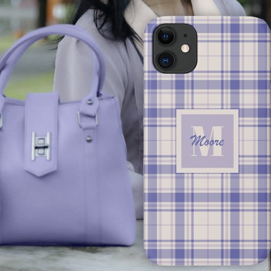 Tartan - und Light Lila - Handy Case