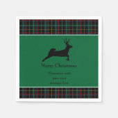 Tartan und Reindeer Serviette (Vorderseite)