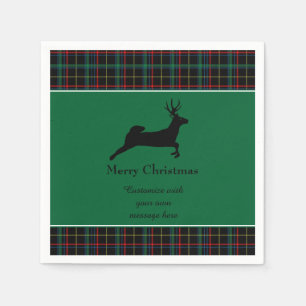 Tartan und Reindeer Serviette