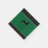 Tartan und Reindeer Serviette (Ecke)