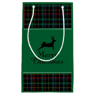 Tartan und Reindeer Weihnachten Kleine Geschenktüte