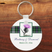 Tartan und Thistle Gastgeschenk Hochzeit Schlüssel Schlüsselanhänger (Vorderseite)
