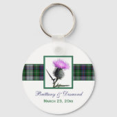 Tartan und Thistle Gastgeschenk Hochzeit Schlüssel Schlüsselanhänger (Rückseite)