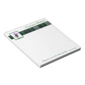 Tartan und Thistle Notepad mit schottischem Prover Notizblock (angewinkelt)