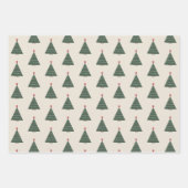 Tartan und Weihnachtsbaum Geschenkpapier Set (Vorderseite 2)