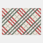 Tartan und Weihnachtsbaum Geschenkpapier Set (Vorderseite)