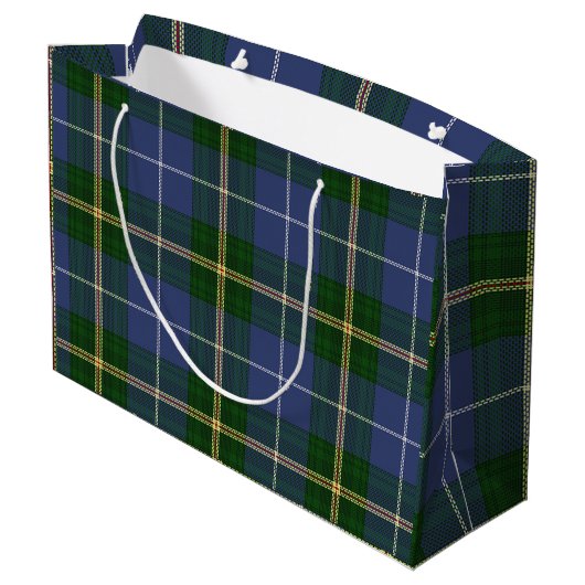 Tartan von Nova Scotia Große Geschenktüte (Rückseite Schrägansicht)
