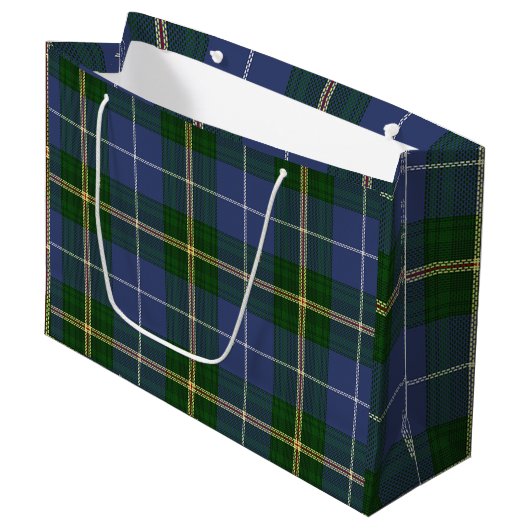 Tartan von Nova Scotia Große Geschenktüte (Vorderseite Schrägansicht)