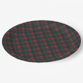 Tartan von Québec Pappteller (Schrägansicht)