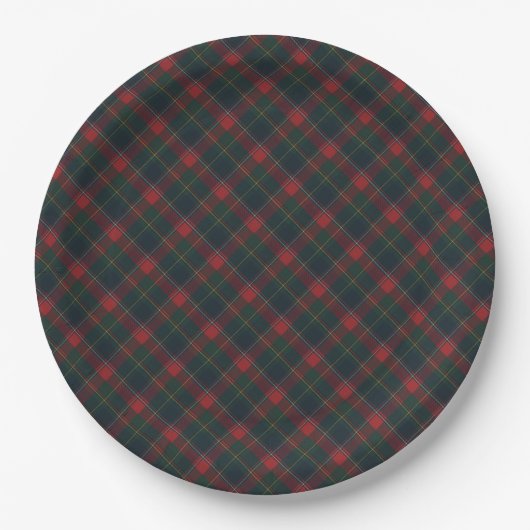 Tartan von Québec Pappteller (Vorderseite)