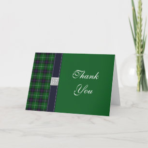 Tartan Wedding Danke-Card Dankeskarte