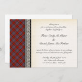 Tartan Wedding Einladung (Vorne/Hinten)