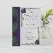 Tartan Wedding Program - Campbell of Argyll Programm (Stehend Vorderseite)
