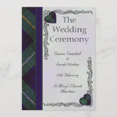 Tartan Wedding Program - Campbell of Argyll Programm (Vorderseite)