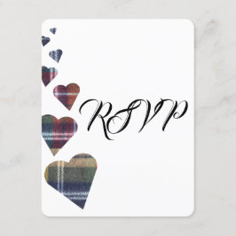 Tartan Wedding RSVP Karte