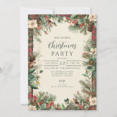 Tartan Weihnachten Einladung (Vorderseite)