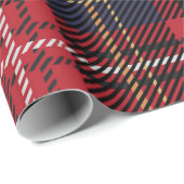 Tartan Weihnachten Kariert Geschenkpapier (Rolleneckpunkt)